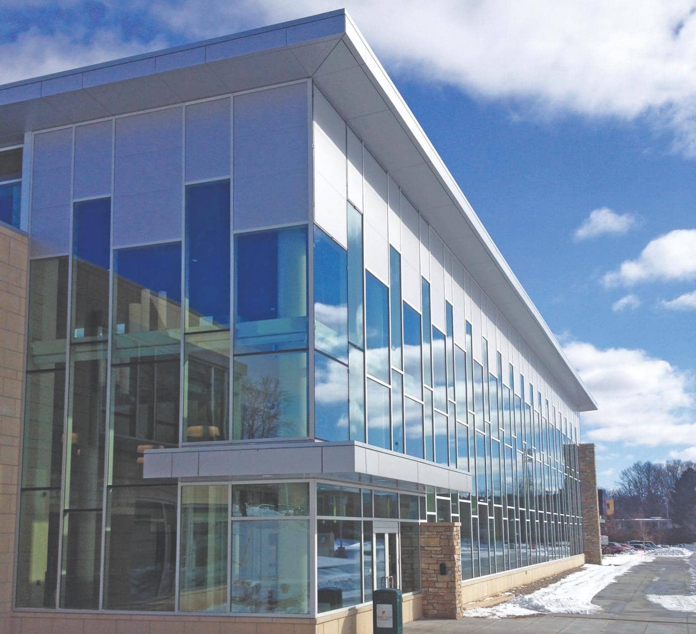 glass wall building
