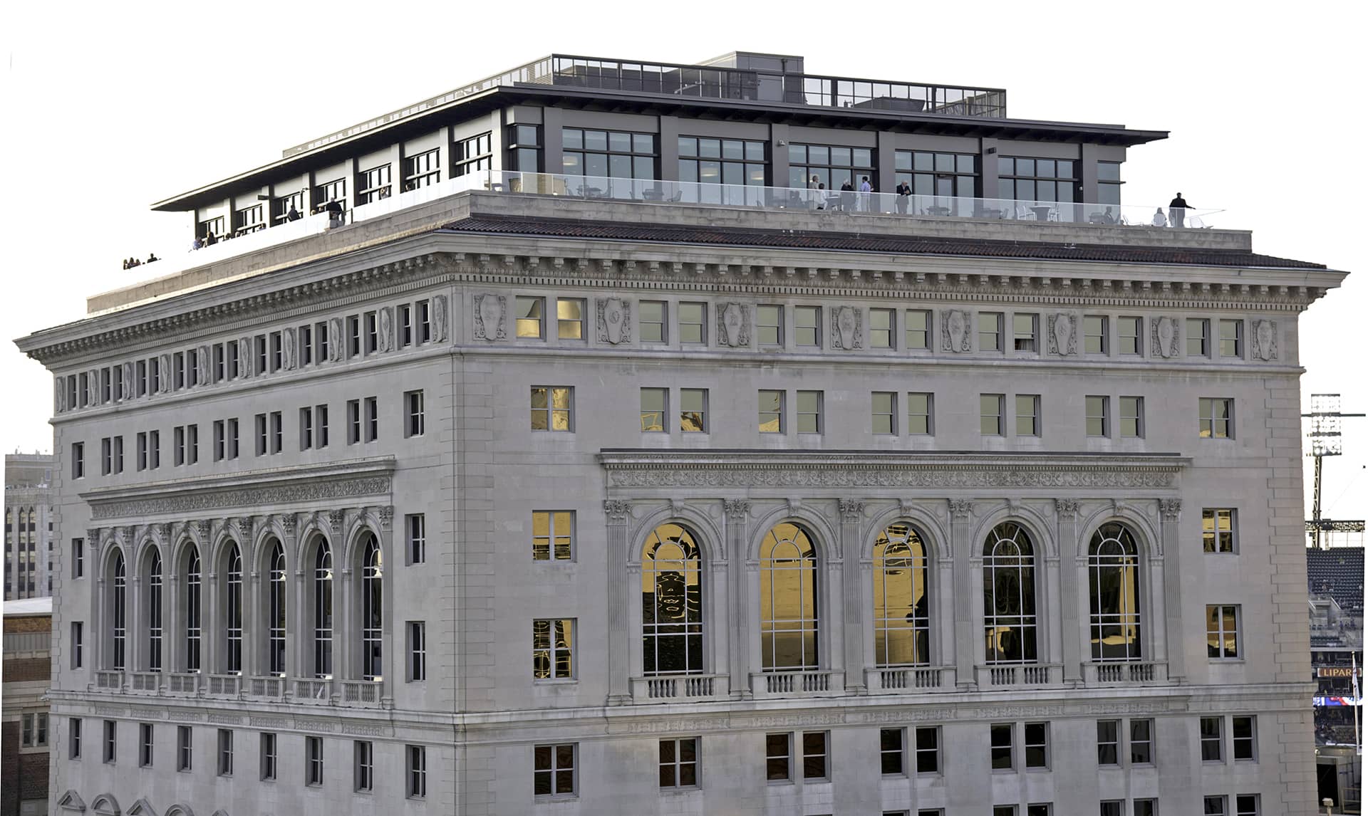 elegant glass-wrapped building