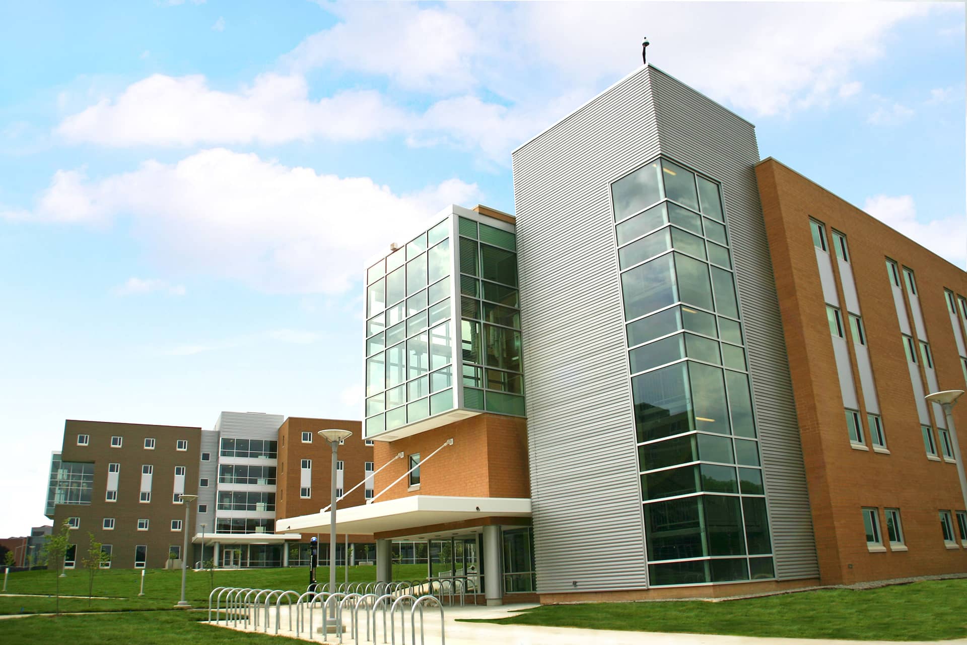 elegant glass-wrapped building