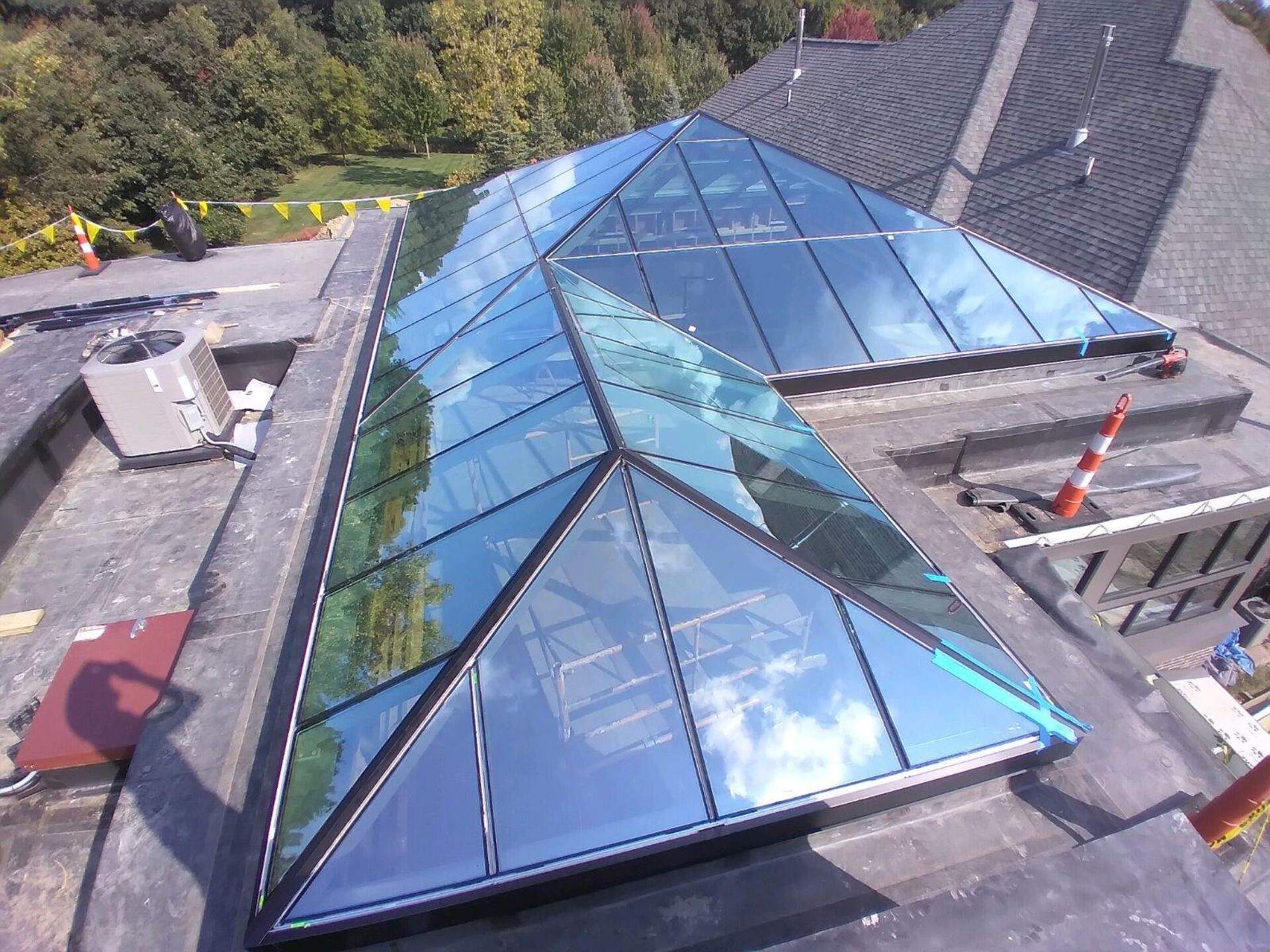 glass panel roof